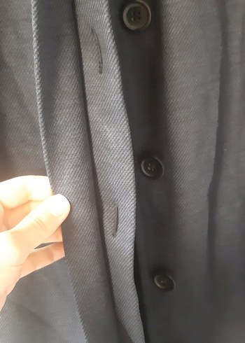 Lacivert Uzun Pardesü - Görsel 17