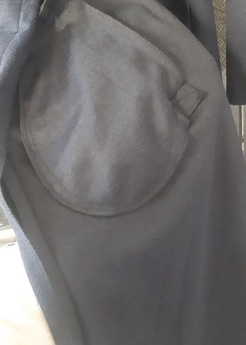 Lacivert Uzun Pardesü - Görsel 19