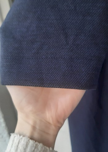 Lacivert Uzun Pardesü - Görsel 16