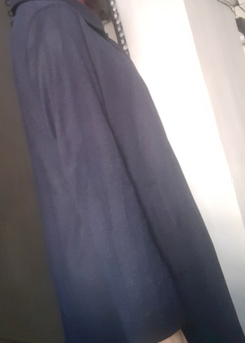 Lacivert Uzun Pardesü - Görsel 7