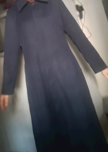 Lacivert Uzun Pardesü - Görsel 8