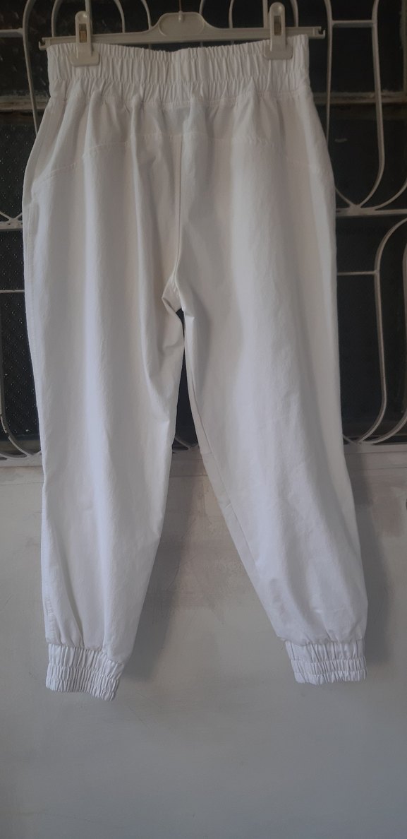 Beyaz Jogger Pantolon - Görsel 2