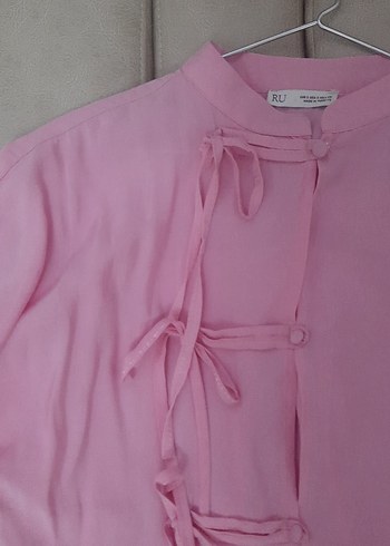 Pembe Kimono Gömlek - Görsel 3