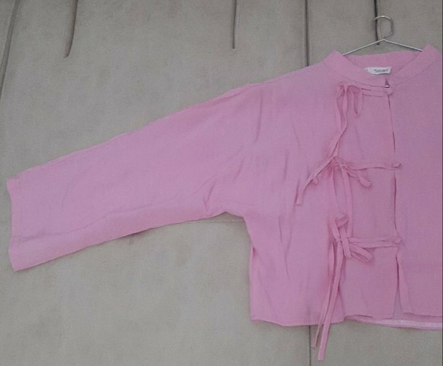 Pembe Kimono Gömlek - Görsel 2
