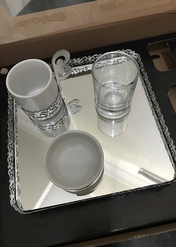 Gri Kenarlı Beyaz Kahve Fincanı  Seti - Görsel 3