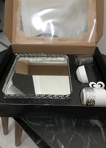 Gri Kenarlı Beyaz Kahve Fincanı  Seti - Görsel 4