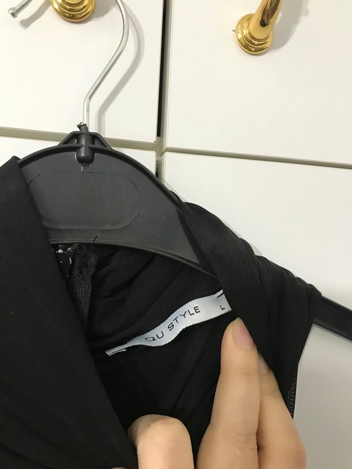 Siyah  Abiye Elbise - Görsel 4