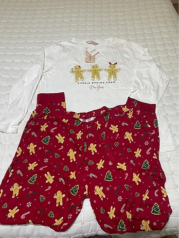 diğer Beden beyaz Renk Kurabiye adam pijama takımı
