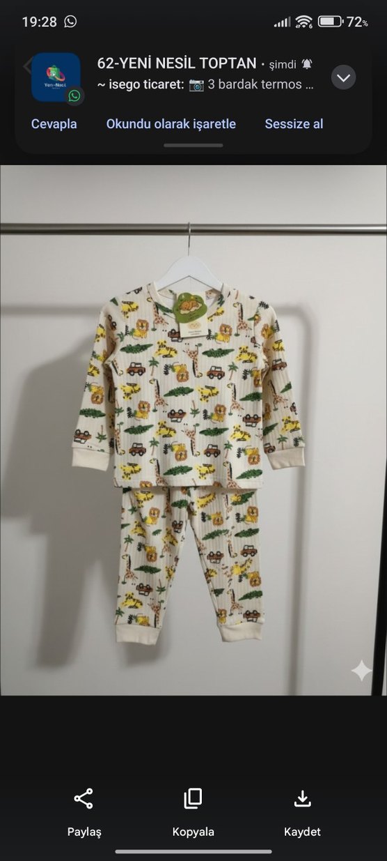 Erkek Çocuk Uzun Kollu Baskılı Pijama Takımı - Görsel 2