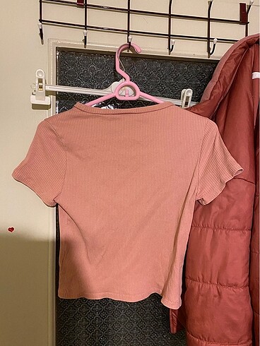 m Beden hm pembe crop