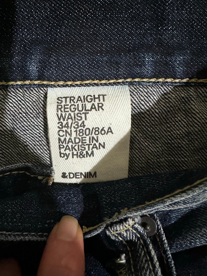 H&M Koyu Mavi Denim Erkek Jean - Görsel 5