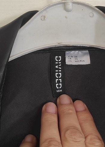 Diğer Düğmeli Siyah Deri Kadın Ceket