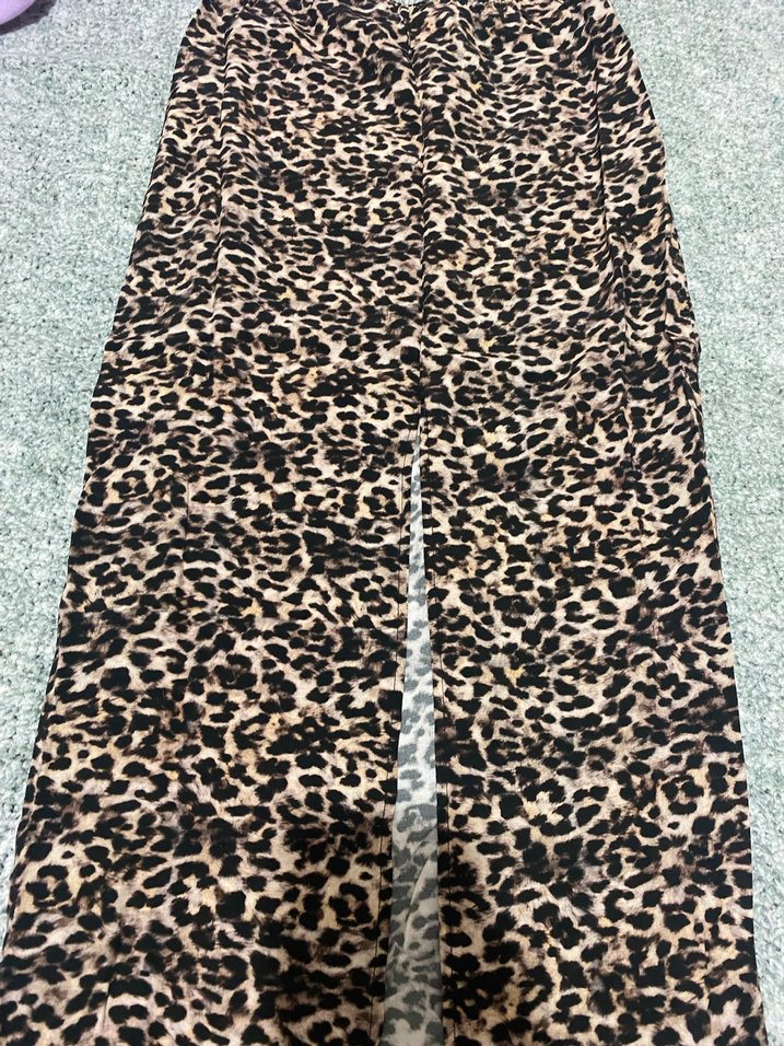 Pull and bear leoparlı midi etek - Görsel 3