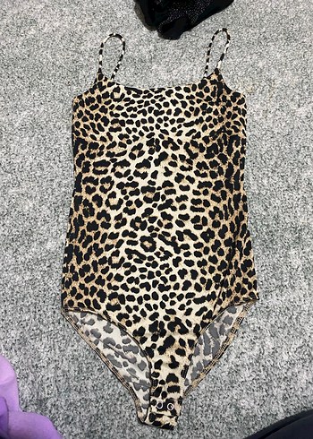 Stradivarius leopar desenli body - Görsel 3