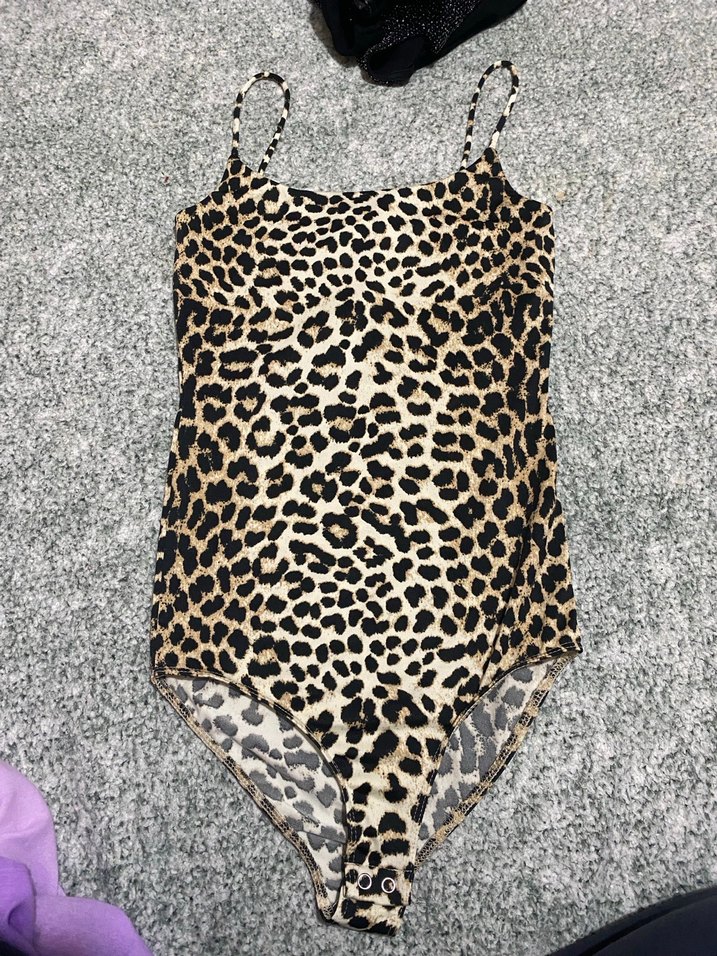 Stradivarius leopar desenli body - Görsel 3