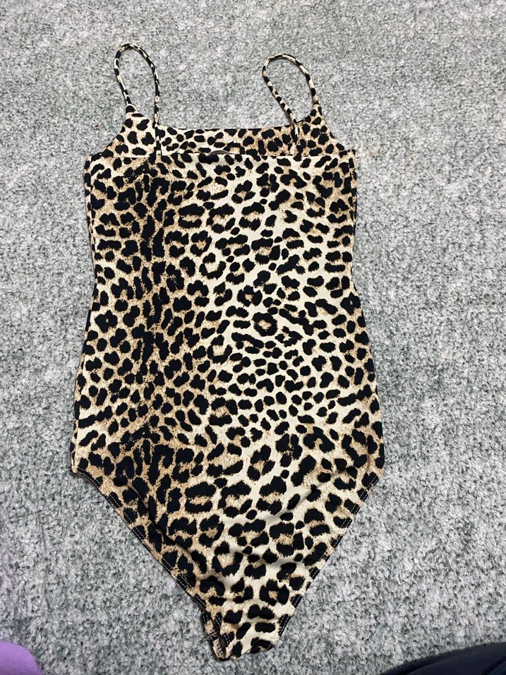 Stradivarius leopar desenli body - Görsel 2