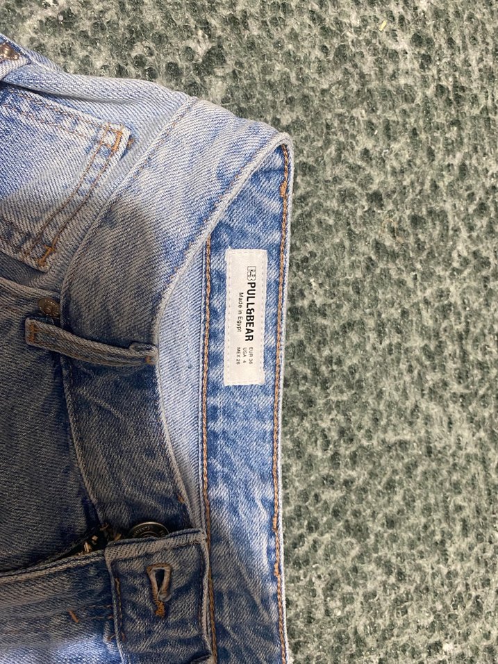 Pull and bear mavi yırtık denim şort - Görsel 3