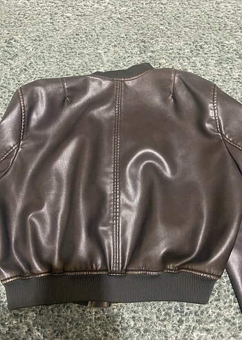 Pull and bear deri ceket - Görsel 3