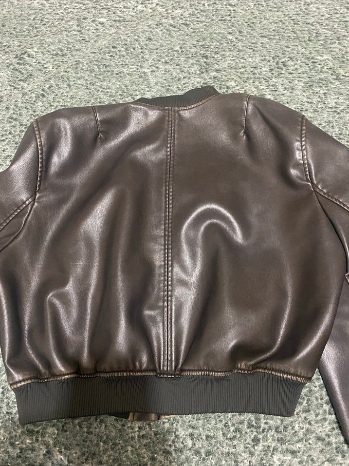 Pull and bear deri ceket - Görsel 3