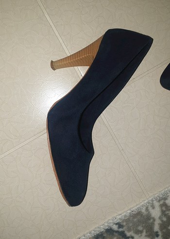 38 Beden Lacivert Minimalist Stiletto Topuklu Kadın Ayakkabı