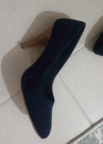 Diğer Lacivert Minimalist Stiletto Topuklu Kadın Ayakkabı