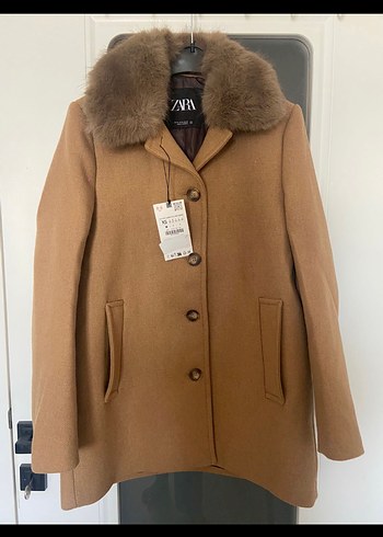 xs Beden Zara K urklu Yün Kaban