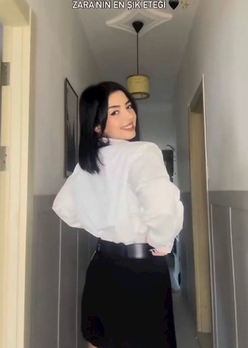 xs Beden siyah Renk Zara Yüksek Bel Kemerli Pantolon Etek