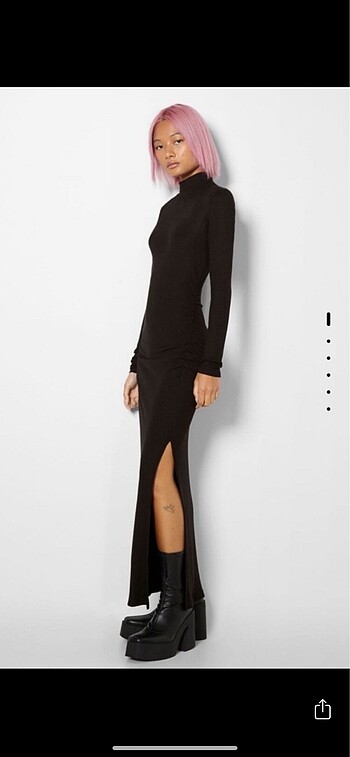 Bershka Etiketli Fitilli Elbise