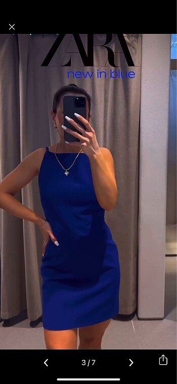 m Beden lacivert Renk Zara Zw Collection Elbise