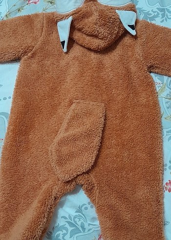 Kahverengi Peluş Bebek Tulumu - Görsel 5
