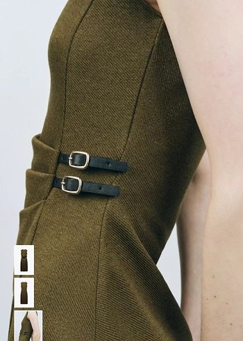 Fitilli Midi Elbise