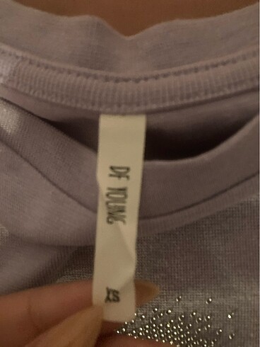 xs Beden Lila tasli crop xs