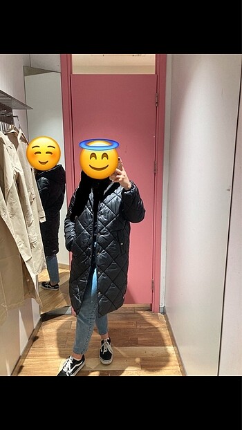 Siyah Kapitone mont - Görsel 2