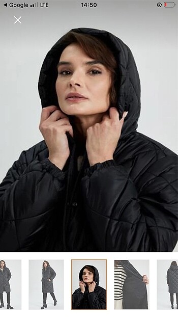 Siyah Kapitone mont - Görsel 10