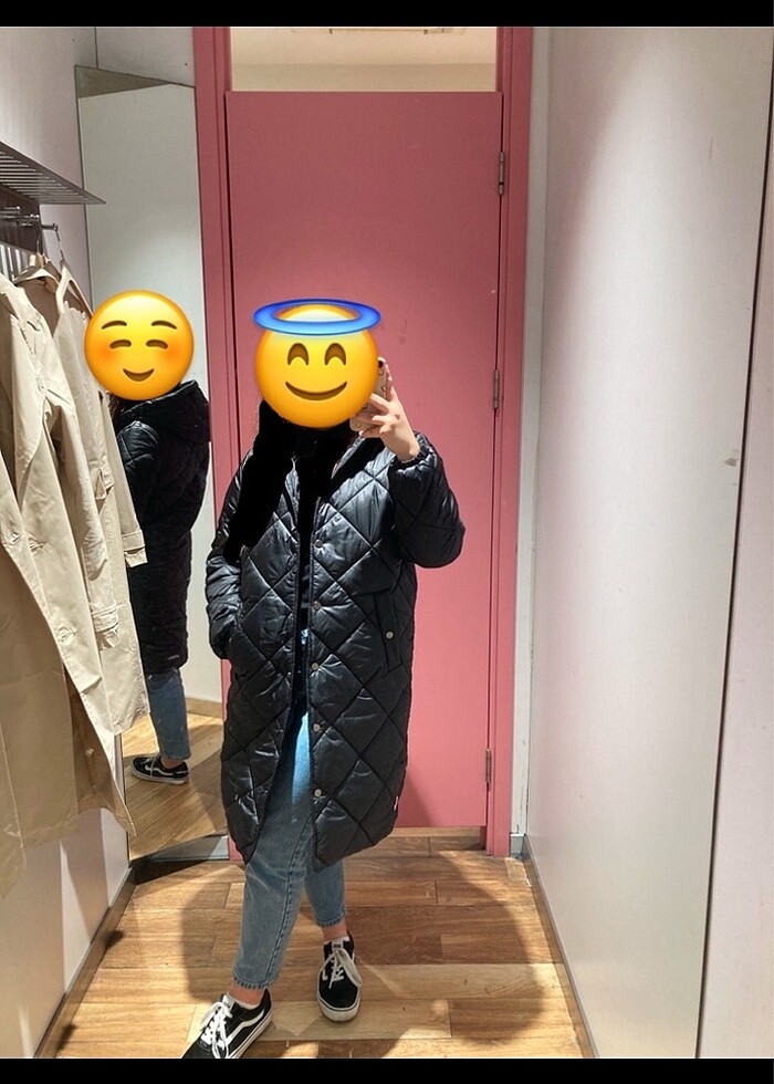 Siyah Kapitone mont - Görsel 2