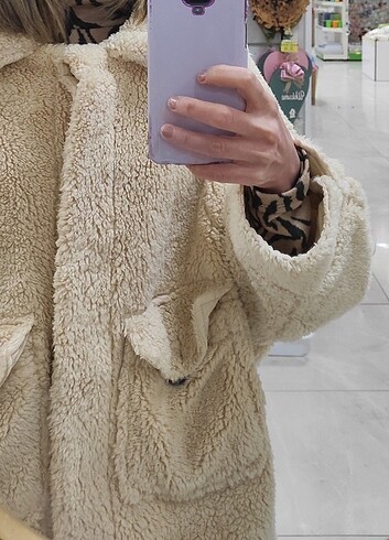s Beden camel Renk Dilvin peluş mont