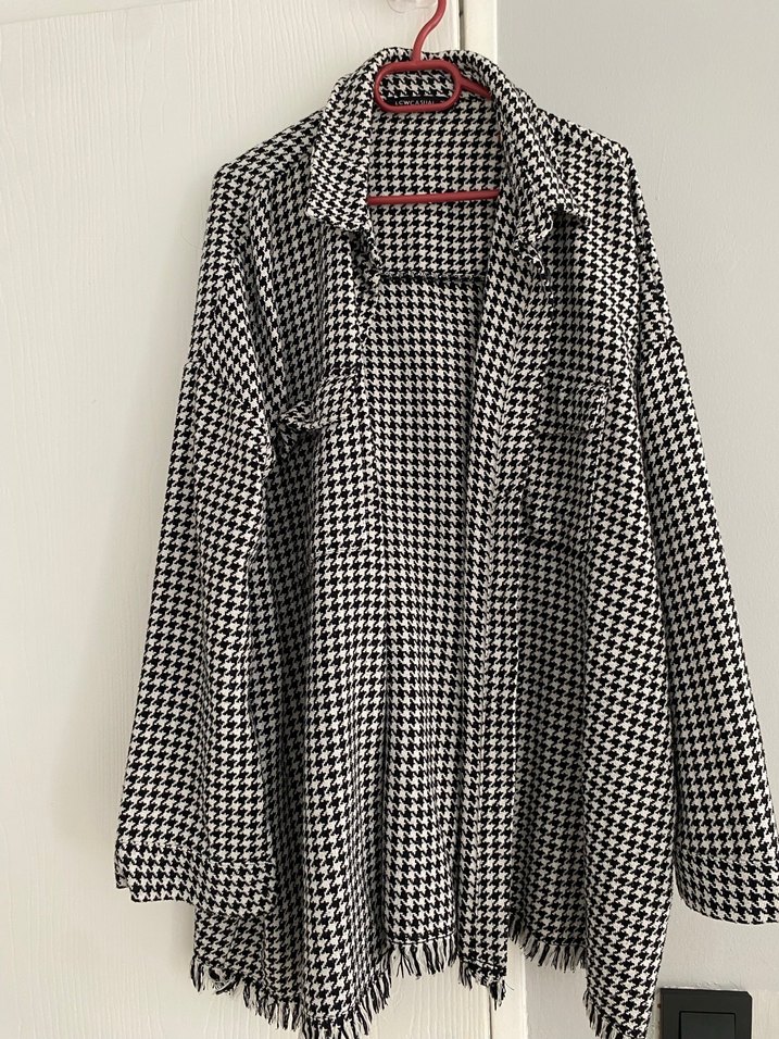 Gri Düğmeli Uzun Kollu Kadın Gömlek - Görsel 2