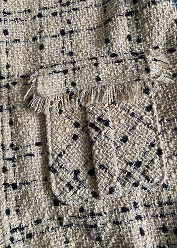 Bej Örgü Bohem Kolsuz Kadın Yelek - Görsel 4