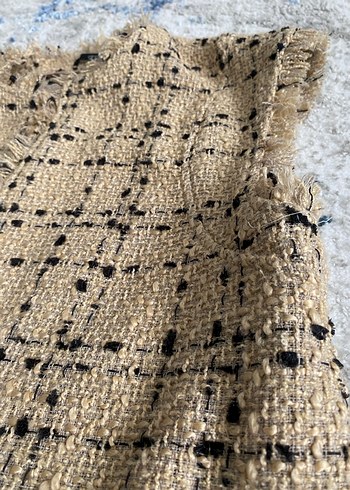 Bej Örgü Bohem Kolsuz Kadın Yelek - Görsel 5