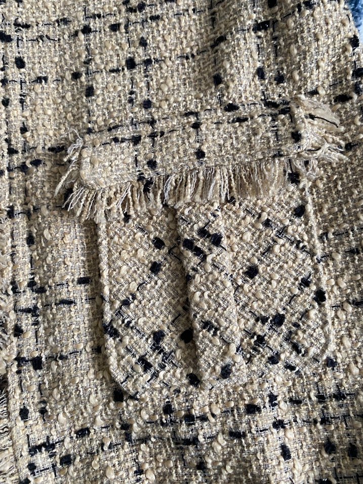 Bej Örgü Bohem Kolsuz Kadın Yelek - Görsel 4