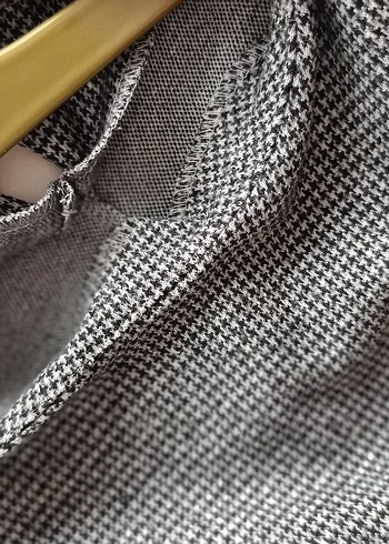 Gri Piliseli Ekose Uzun Kollu Kadın Tesettür Elbise - Görsel 6