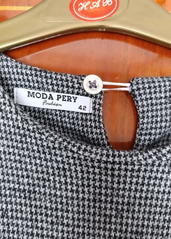 Gri Piliseli Ekose Uzun Kollu Kadın Tesettür Elbise - Görsel 5