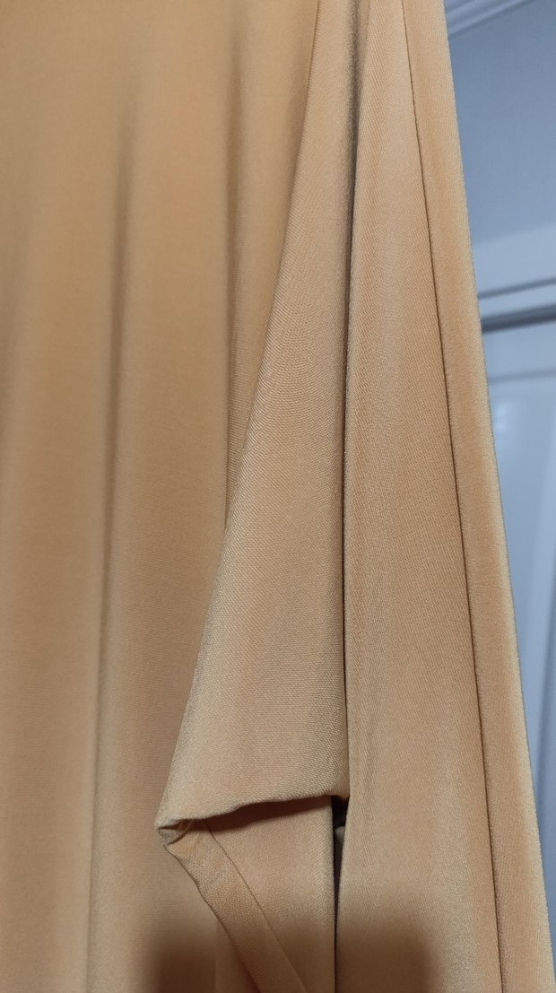 Hardal rengi Yarasa Kol Elbise - Görsel 4