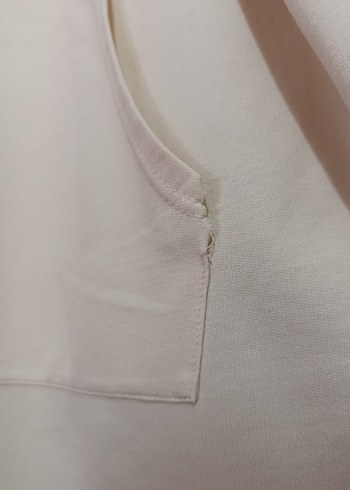 Uzun Kollu Baskılı Salaş Krem Uzun Tunik - Görsel 4