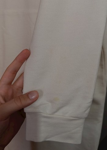 Uzun Kollu Baskılı Salaş Krem Uzun Tunik - Görsel 3