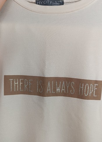 Uzun Kollu Baskılı Salaş Krem Uzun Tunik - Görsel 2