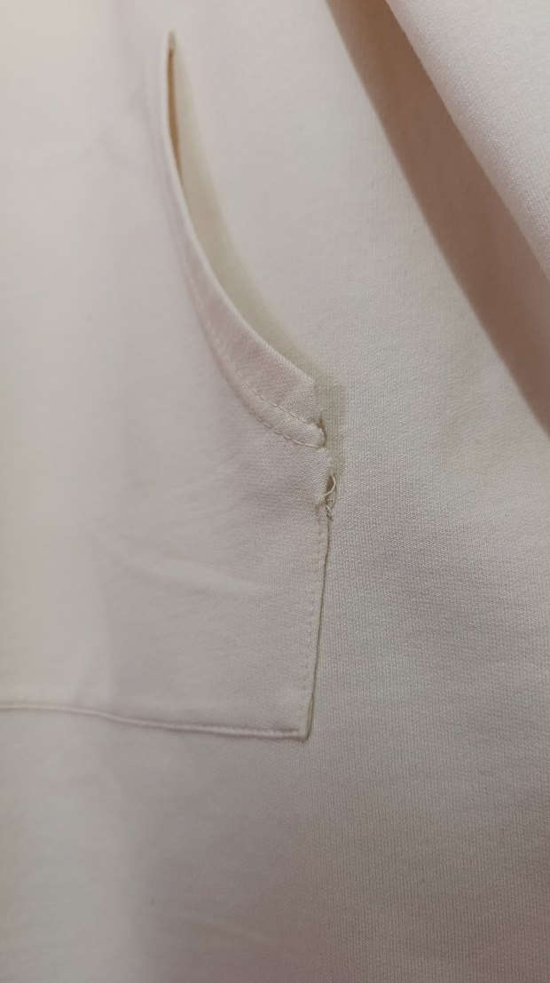 Uzun Kollu Baskılı Salaş Krem Uzun Tunik - Görsel 4