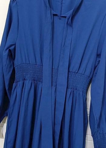 Lacivert Tesettür Elbise - Görsel 5