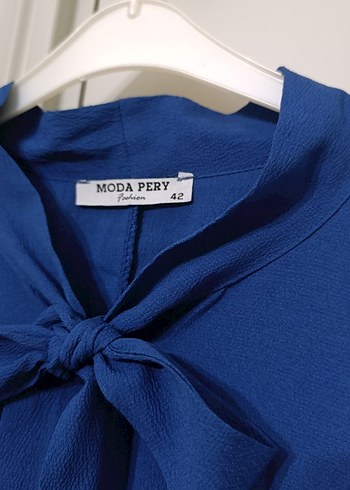 Lacivert Tesettür Elbise - Görsel 3