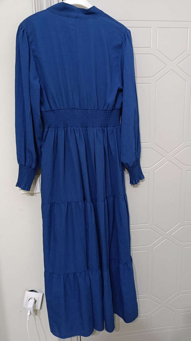 Lacivert Tesettür Elbise - Görsel 2